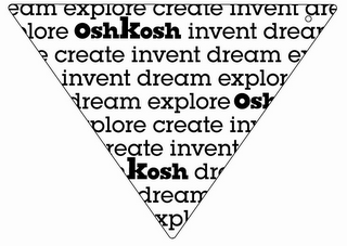 OSHKOSH INVENT DREAM CREATE EXPLORE logo