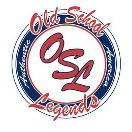 OSL OLD SCHOOL LEGENDS AUTHENTIC AMERICAN logo