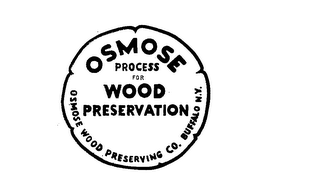 OSMOS PROCESS FOR WOOD PRESERVATION OSMOSE WOOD PRESERVING CO. BUFFALO, N.Y. logo