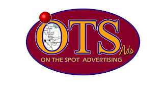 OTS ADS ON THE SPOT ADVERTISING logo