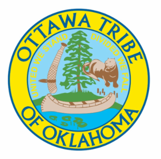 OTTAWA TRIBE OF OKLAHOMA UNITED WE STAND DIVIDED WE FALL logo