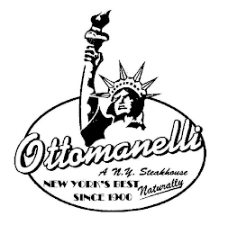 OTTOMANELLI A N.Y. STEAKHOUSE NEW YORK'S BEST SINCE 1900 NATURALLY logo