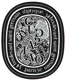 OUDPALAO 34 BOULEVARD SAINT GERMAIN PARIS5E 34 BOULEVARD SAINT GERMAIN DIPTYQUE logo