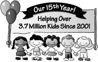 OUR 15TH YEAR! HELPING OVER 3.7 MILLIONKIDS SINCE 2001 logo
