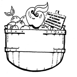 OUR 50 YEAR HISTORY OF BLENDING WHOLESOME AND NUTRITIOUS APPLES. logo