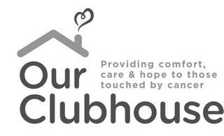 OUR CLUBHOUSE PROVIDING COMFORT, CARE & HOPE TO THOSE TOUCHED BY CANCER logo