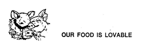 OUR FOOD IS LOVABLE logo