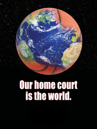OUR HOME COURT IS THE WORLD. logo