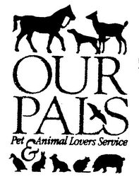 OUR PALS PET & ANIMAL LOVERS SERVICE logo