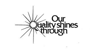 OUR QUALITY SHINES THROUGH logo