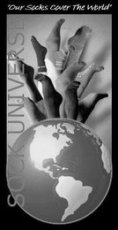 'OUR SOCKS COVER THE WORLD' SOCK UNIVERSE logo