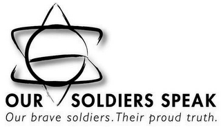 OUR SOLDIERS SPEAK OUR BRAVE SOLDIERS. THEIR PROUD TRUTH. logo
