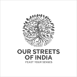 OUR STREETS OF INDIA FEAST YOUR SENSES logo