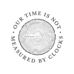 OUR TIME IS NOT  MEASURED BY CLOCKS PLANTED IN 1905 logo