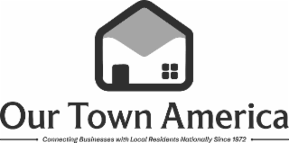 OUR TOWN AMERICA CONNECTING BUSINESSES WITH LOCAL RESIDENTS NATIONALLY SINCE 1972 logo