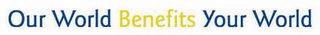 OUR WORLD BENEFITS YOUR WORLD logo
