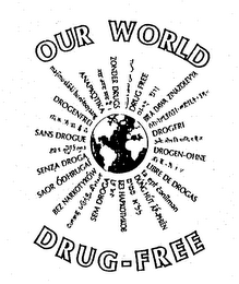 OUR WORLD DRUG-FREE logo
