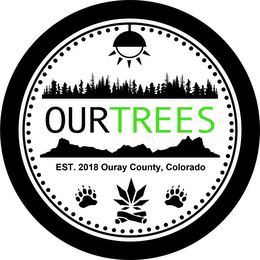 OURTREES EST. 2018 OURAY COUNTY, COLORADO logo