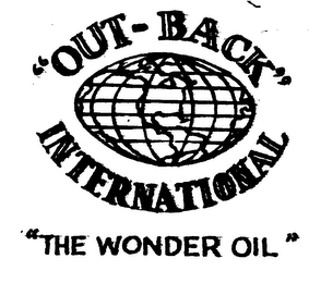 "OUT-BACK" INTERNATIONAL "THE WONDER OIL" logo