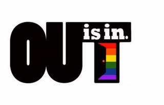 OUT IS IN. logo