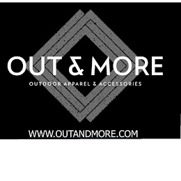 OUT & MORE OUTDOOR APPAREL & ACCESSORIES WWW.OUTANDMORE.COM logo