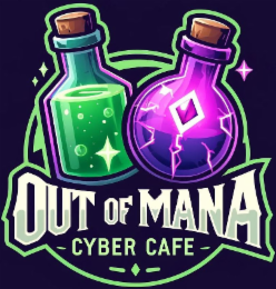 OUT OF MANA CYBER CAFE logo