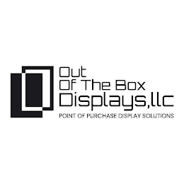 OUT OF THE BOX DISPLAYS, LLC POINT OF PURCHASE DISPLAY SOLUTIONS logo