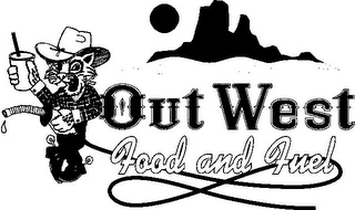 OUT WEST FOOD AND FUEL logo
