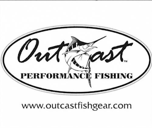 OUTCAST PERFORMANCE FISHING WWW.OUTCASTFISHGEAR.COM logo
