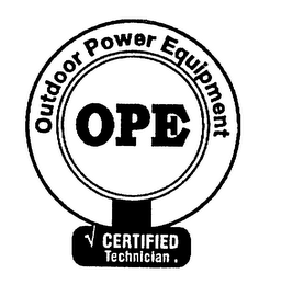 OUTDOOR POWER EQUIPMENT OPE CERTIFIED TECHNICIAN logo