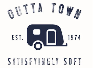 OUTTA TOWN EST. 1974 SATISFYINGLY SOFT logo