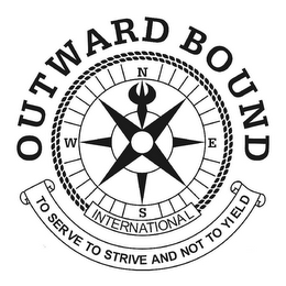 OUTWARD BOUND INTERNATIONAL TO SERVE TO STRIVE AND NOT TO YIELD logo