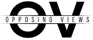 OV OPPOSING VIEWS logo