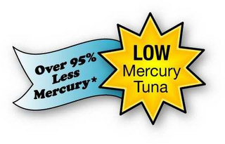 OVER 95% LESS MERCURY LOW MERCURY TUNA logo