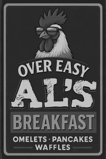 OVER EASY AL'S BREAKFAST OMELETS PANCAKES WAFFLES logo