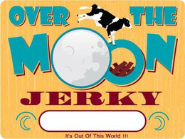 OVER THE MOON JERKY IT'S OUT OF THIS WORLD logo