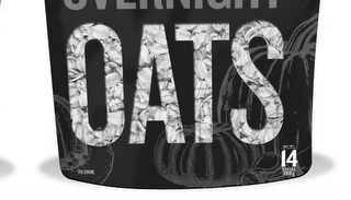 OVERNIGHT OATS PER SERVING NET WT. 14 OUNCES 396 G logo
