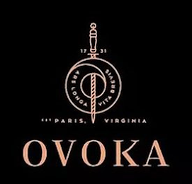 OVOKA EST. 1731 PARIS, VIRGINIA ARS LONGA VITA BREVIS logo