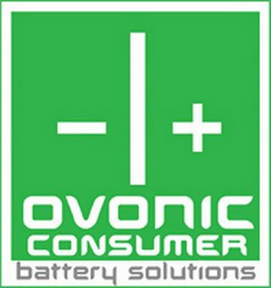 OVONIC CONSUMER BATTERY SOLUTIONS - + logo