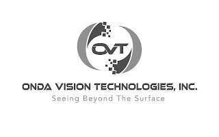 OVT ONDA VISION TECHNOLOGIES, INC. SEEING BEYOND THE SURFACE logo