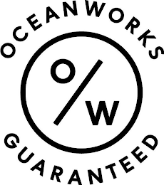 OW OCEANWORKS GUARANTEED logo