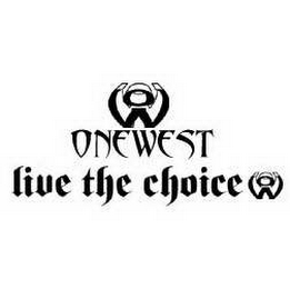 OW ONEWEST LIVE THE CHOICE OW logo