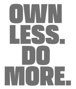 OWN LESS. DO MORE. logo