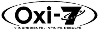 OXI-7 7 INGREDIENTS, INFINITE RESULTS logo