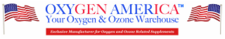 OXYGEN AMERICA YOUR OXYGEN & OZONE WAREHOUSE EXCLUSIVE MANUFACTURER FOR OXYGEN AND OZONE RELATED SUPPLEMENTS logo