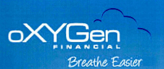 OXYGEN FINANCIAL BREATHE EASIER logo