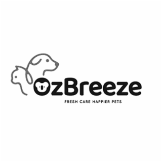 OZBREEZE FRESH CARE HAPPIER PETS logo
