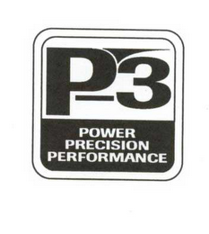 P-3 POWER PRECISION PERFORMANCE logo