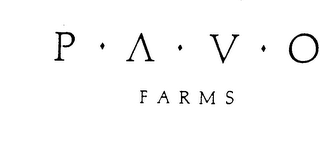 P-A-V-O FARMS logo