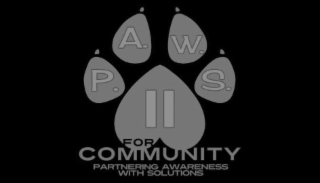 P. A. W. S. FOR COMMUNITY PARTNERING AWARENESS WITH SOLUTIONS logo
